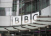BBC building entrance with glass facade