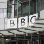 BBC building entrance with glass facade