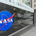 NASA Mary W. Jackson headquarters sign outside building.