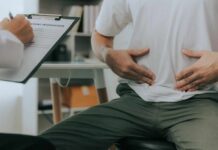 Patient discussing symptoms with a healthcare professional