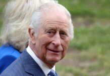 Close-up portrait of a smiling man in a suit at an outdoor event