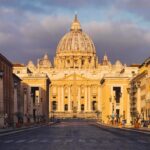 St. Peter's Basilica in Vatican City during sunset
