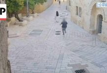 Video shows suspect attacking a nun near Jerusalem's Old