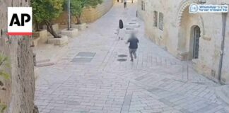Video shows suspect attacking a nun near Jerusalem's Old