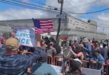 Tensions grows at Delaney Hall between anti-ICE and pro-ICE demonstrators