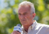 RFK Jr. Launches Explosive Abortion Pill Review Man speaking into microphone at outdoor event