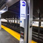 Gruesome Subway Slashing Exposes Mental Health Crisis Help point sign at a subway station platform