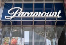 Paramount sign displayed on a building exterior