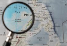 Map of the South China Sea highlighting the Philippines and Spratly Islands