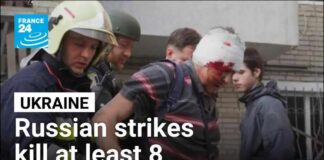 Russian strikes kill at least 8, wound dozens across Ukraine • FRANCE 24 English