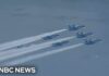 Blue Angels fly over New York Harbor as part of Sail4th 250