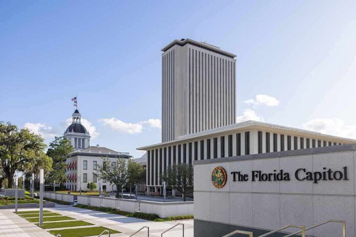 Florida Capitol complex with modern tower and historic dome