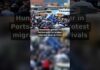 Hundreds gather in Portsmouth to protest migrant boat arrivals
