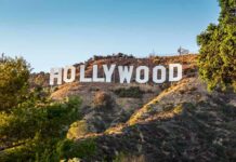 Hollywood Sign on a sunlit hillside