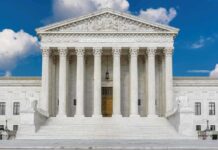 United States Supreme Court building with classical columns