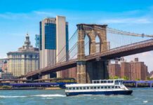 9/11 Memorial Defaced – Arrest Stuns City Brooklyn Bridge with ferry on the East River